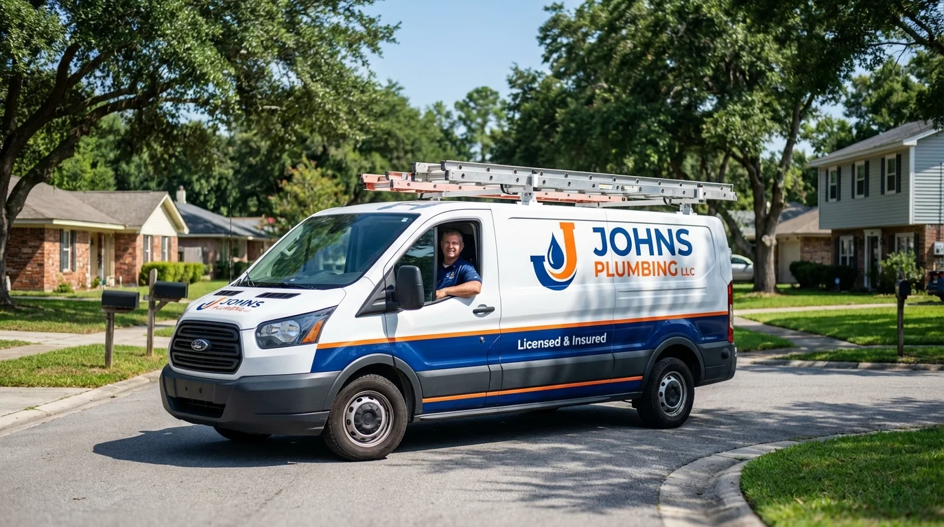 Johns Plumbing LLC service van in Peoria, AZ