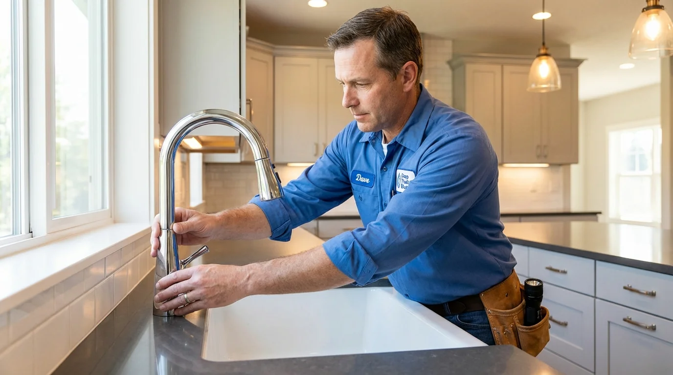 Kitchen faucet installation by Johns Plumbing LLC in Peoria
